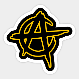 Anacho capitalism symbol Sticker